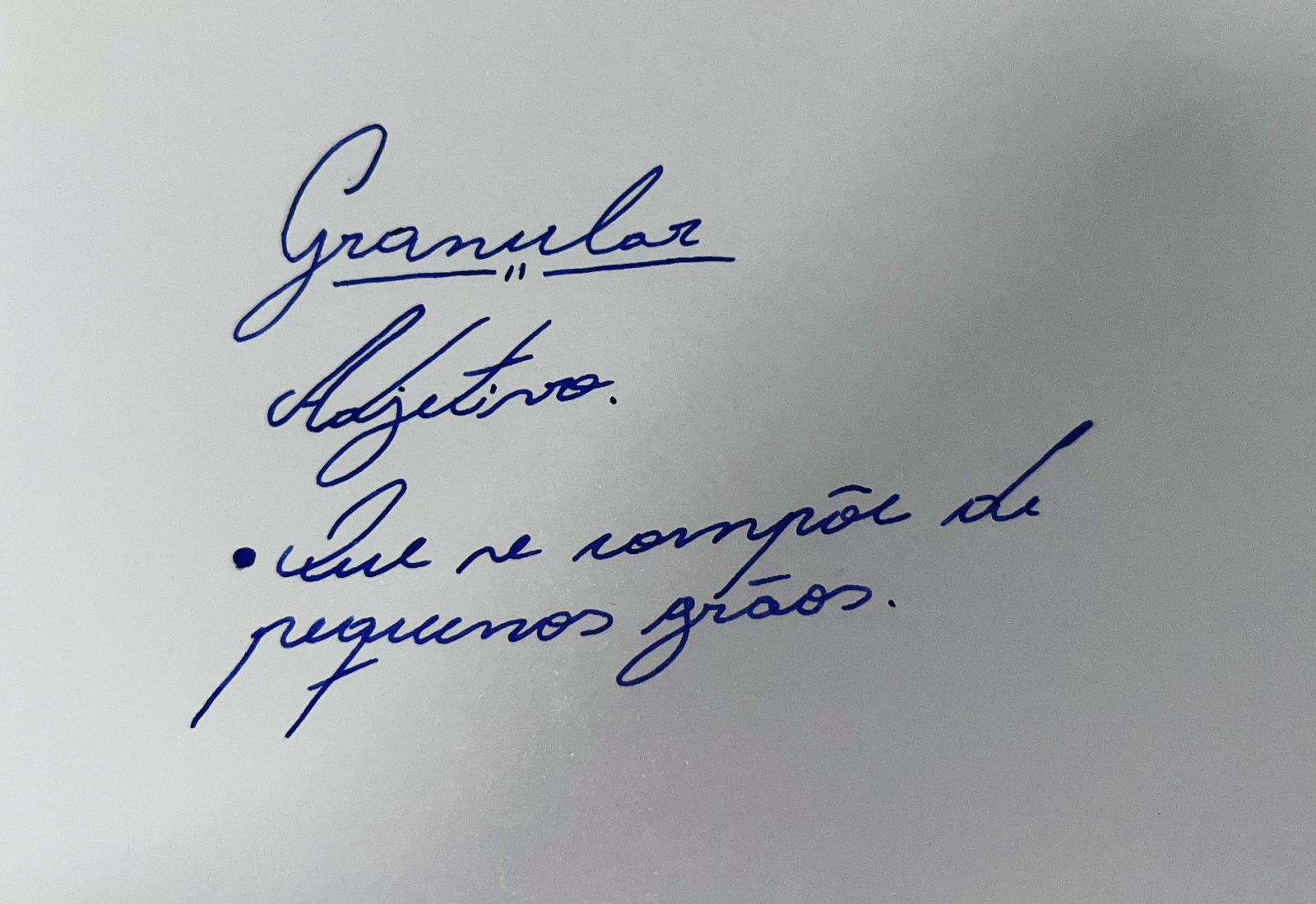 handwriten word granular