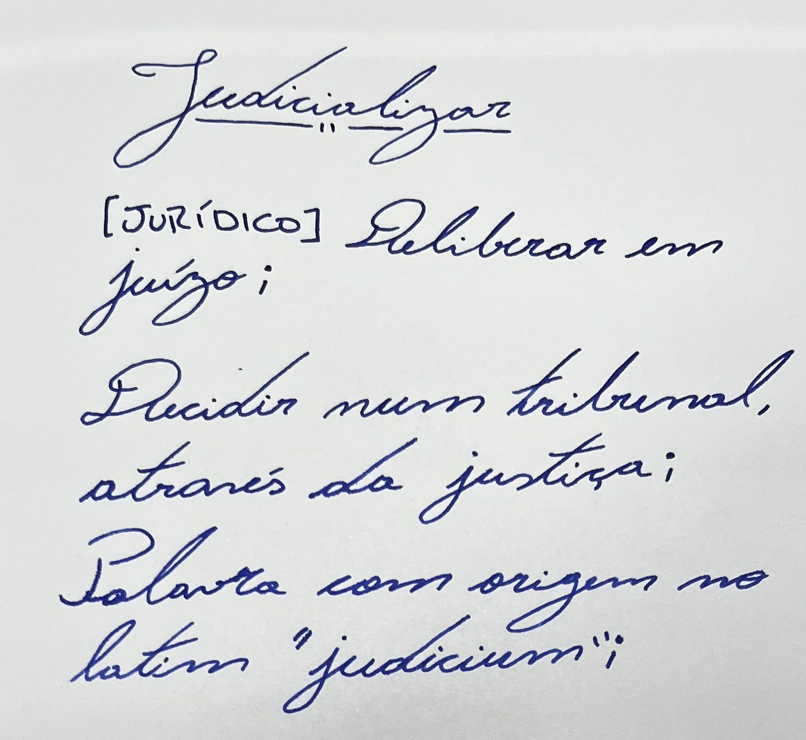 handwriten word judicializar